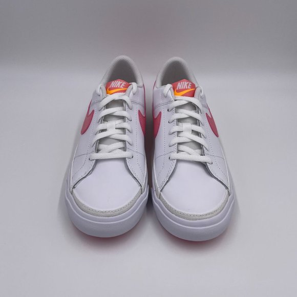 Nike Court Legacy White / Pink / Orange Womens Shoes - Picture 3 of 8